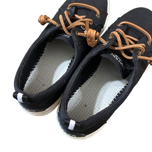 Sperry Women's Black 6 Pier Wave Casual Low top Slip on Sneaker size 8.5 - Picture 7 of 9